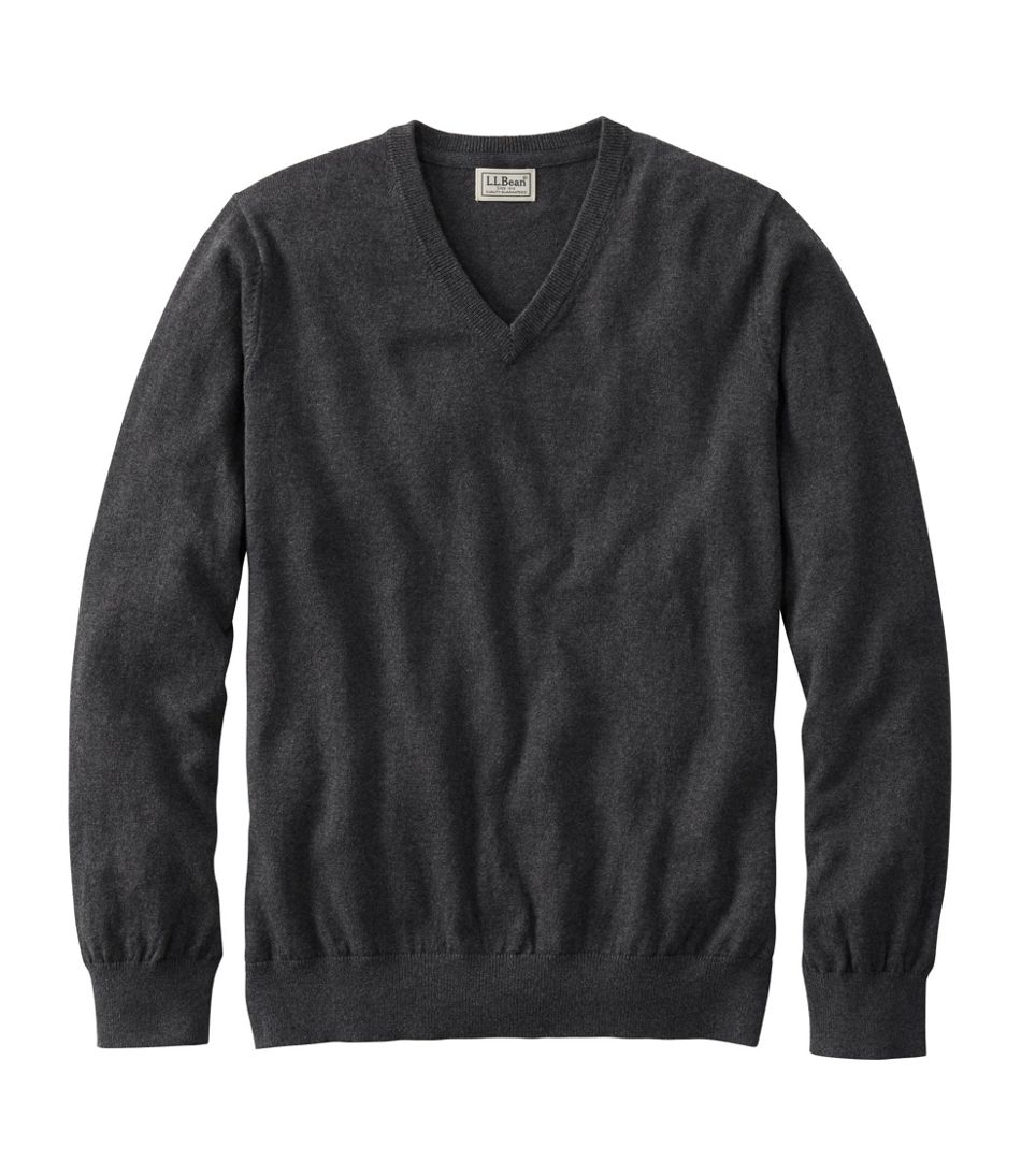 Men's Cotton/Cashmere Sweater, V-Neck | Sweaters at L.L.Bean