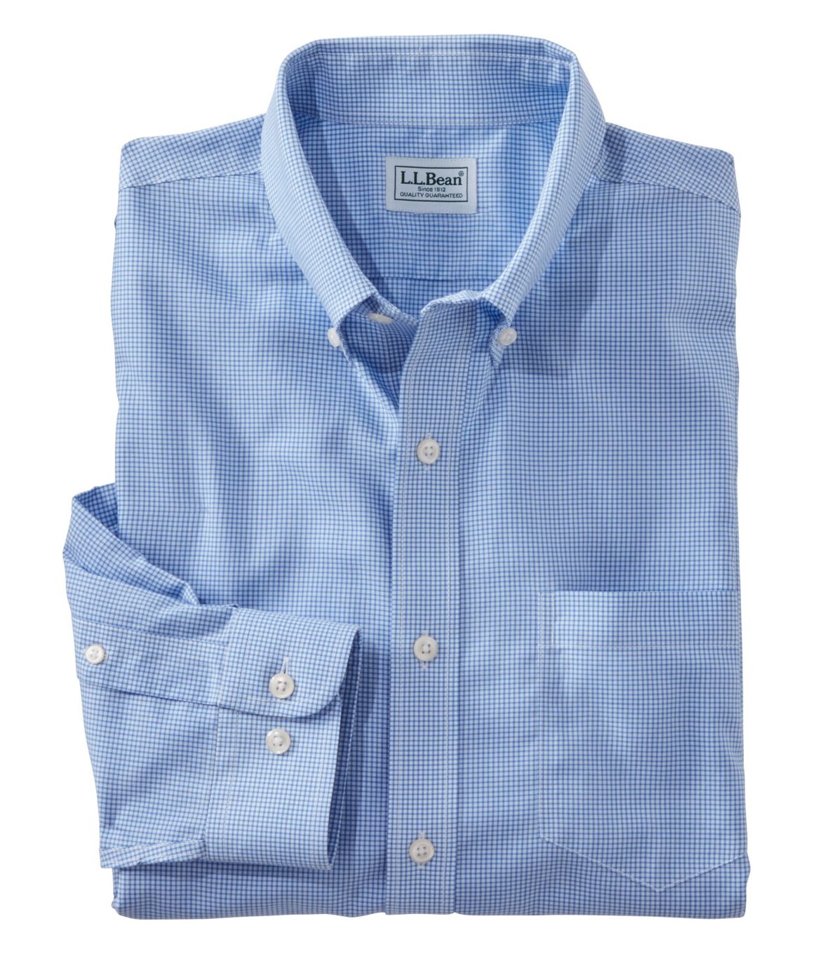 Men's Wrinkle-Free Check Shirt, Traditional Fit