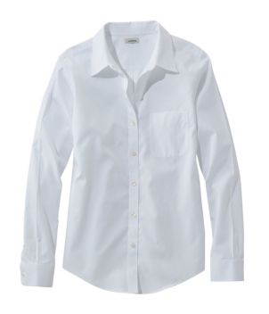 Women's Wrinkle-Free Pinpoint Oxford Shirt, Long-Sleeve Relaxed Fit