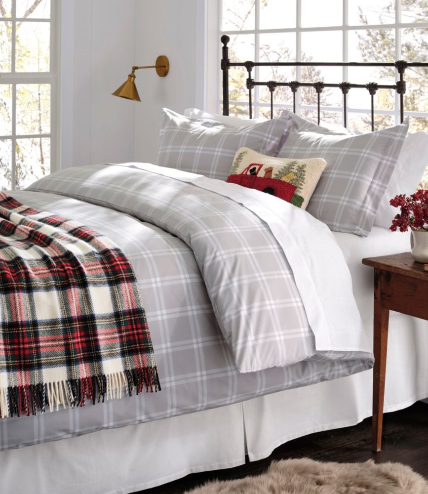 L.L.Bean Washable Wool Throw, Plaid 54" x 60"