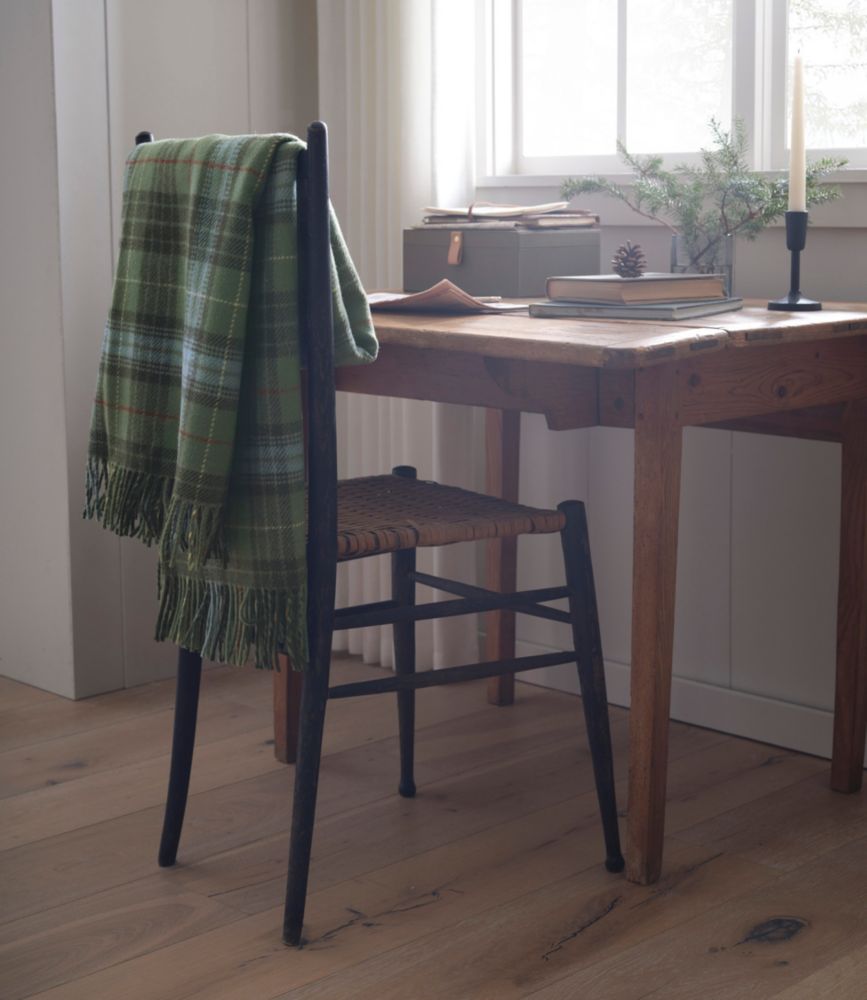L.L.Bean Washable Wool Throw, Plaid 54" x 60", Antique Dress Stewart, small image number 5