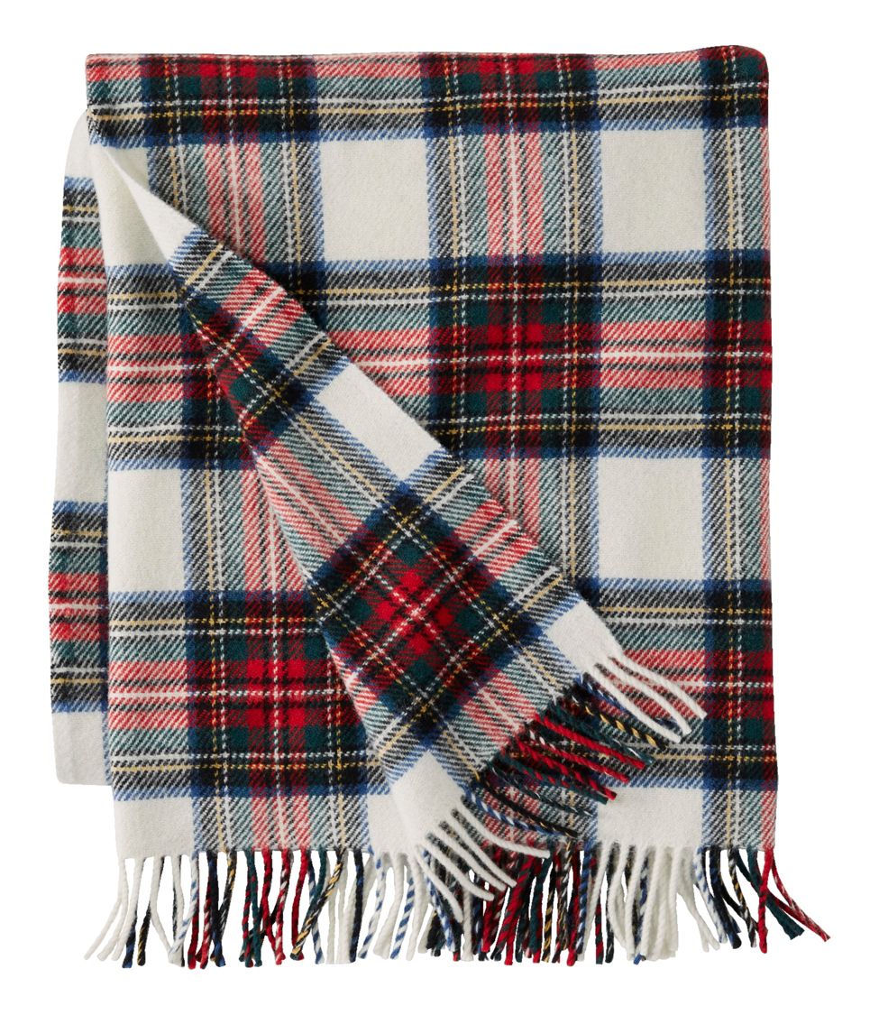 L.L.Bean Washable Wool Throw, Plaid 54