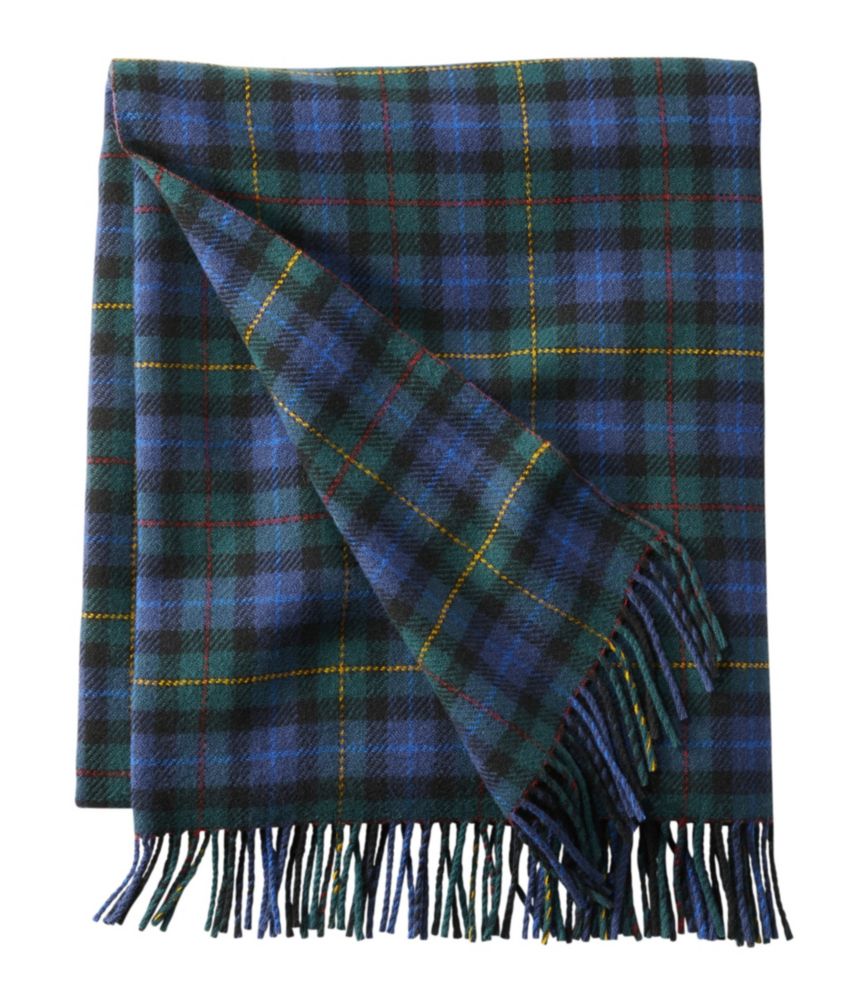 L.L.Bean Washable Wool Throw Plaid 54 x 60