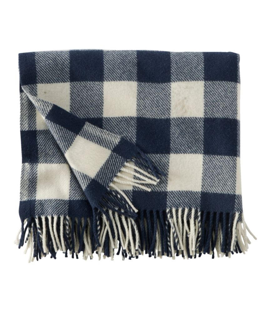 Cream/Indigo Heather Buffalo Check