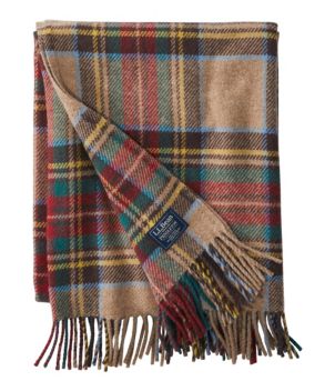 L.L.Bean Washable Wool Throw, Plaid 54" x 60"