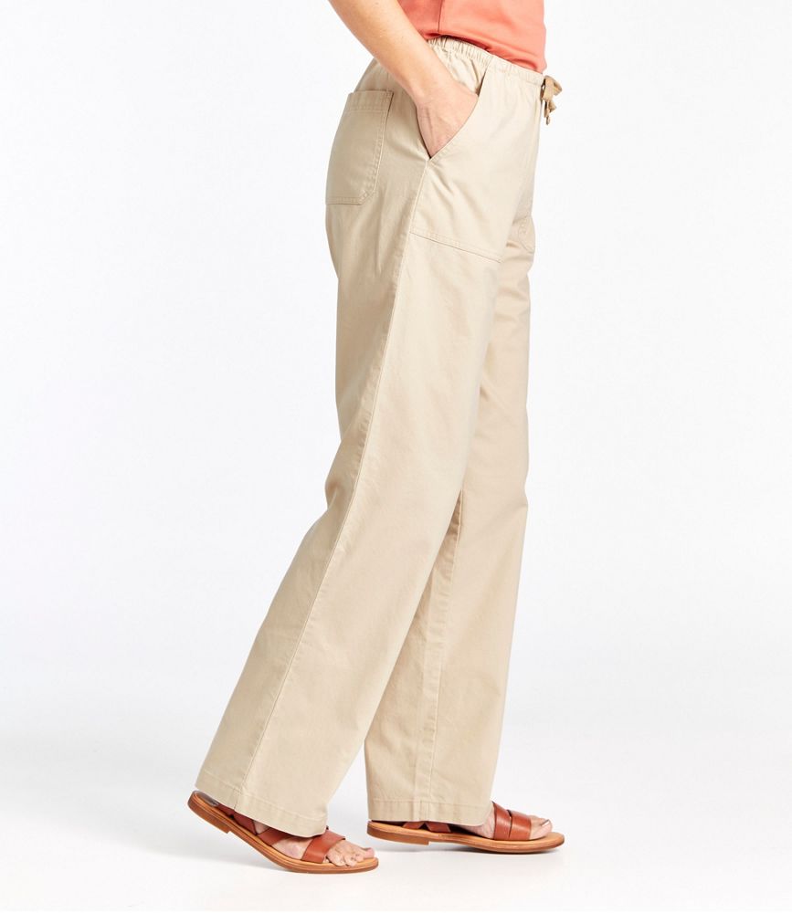 Women's Sunwashed Canvas Pants, High-Rise Straight-Leg