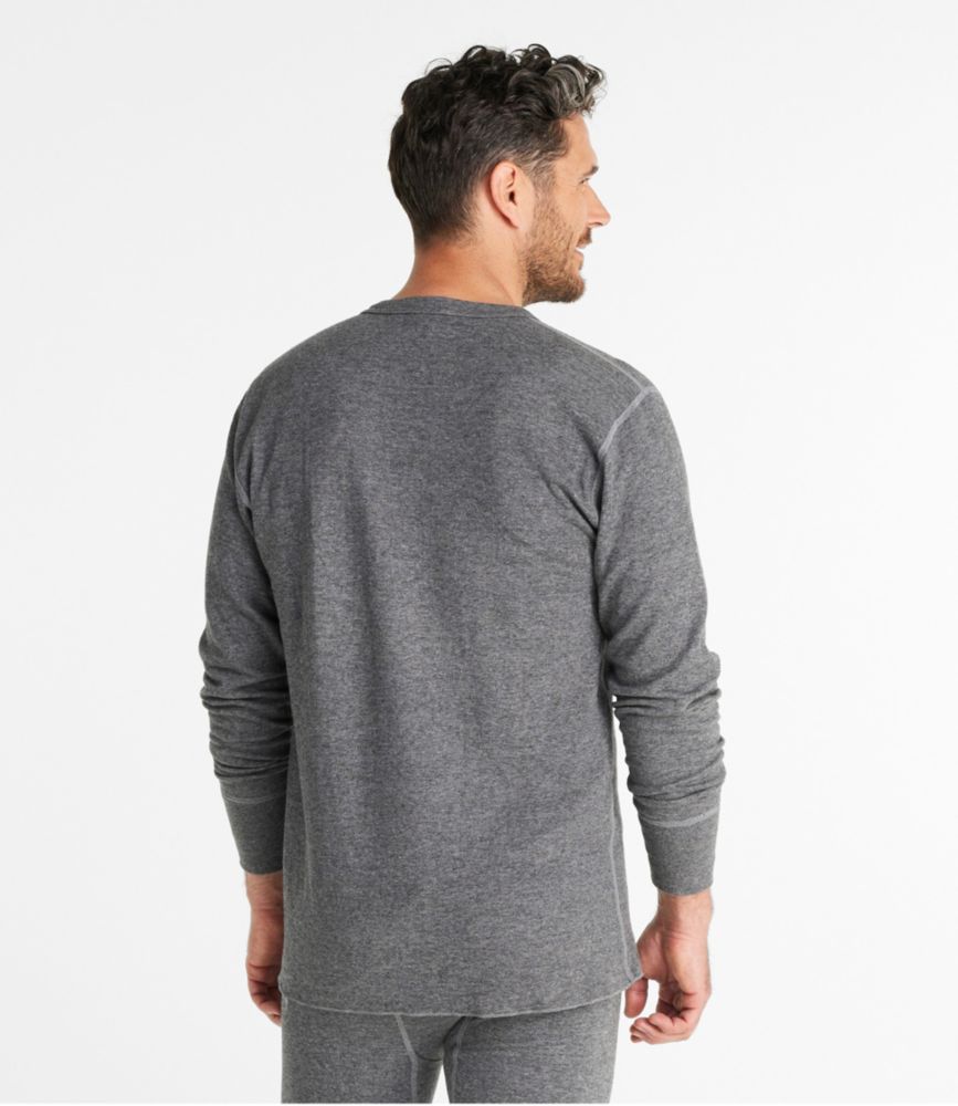 Men's Double-Layer Underwear, Crewneck, Charcoal Heather, small image number 3