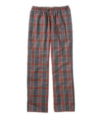 L.L.Bean Flannel Sleep Pants, Plaid Fleece-Lined