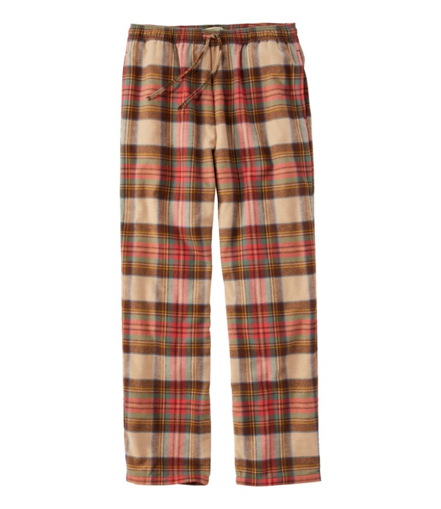 Men's Scotch Plaid Flannel Sleep Pants, Antique Dress Stewart, small image number 1