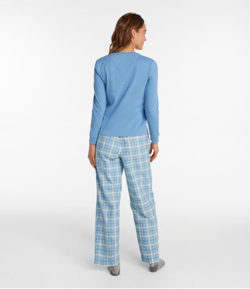 Women's Cozy PJ Set, Blue Turquoise Plaid, small image number 3