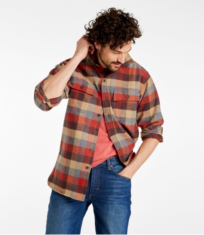 Men's Chamois Shirt, Traditional Fit, Plaid, Canyon Rust, small image number 2