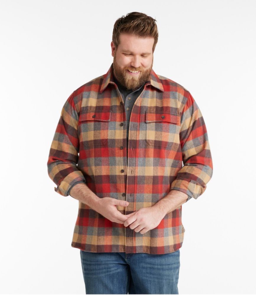 Men's Chamois Shirt, Traditional Fit, Plaid, Canyon Rust, small image number 4