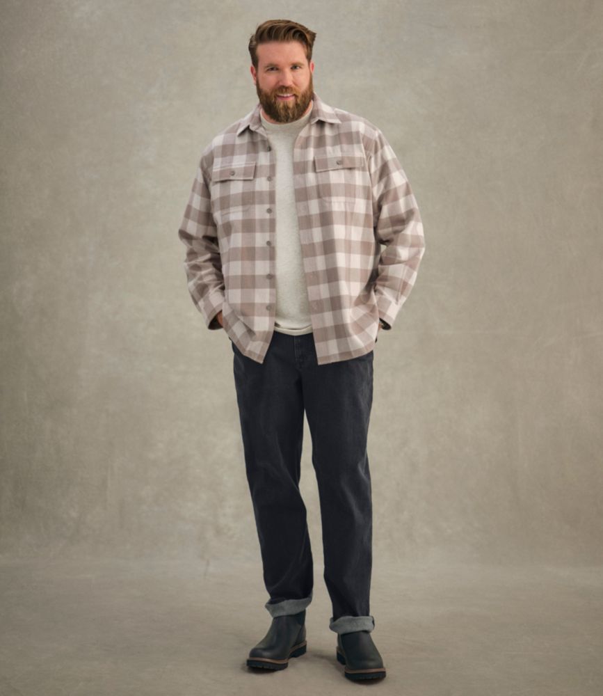 Men's Chamois Shirt, Traditional Fit, Plaid, Apple Cinnamon, small image number 8