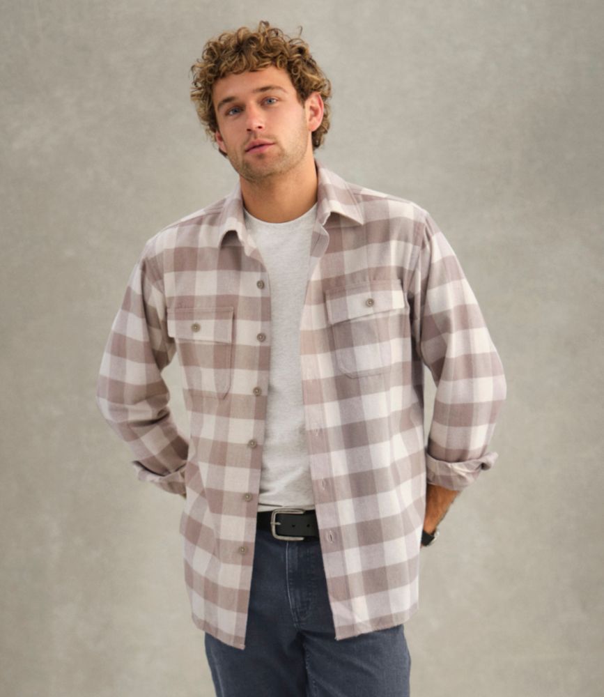 Men's Chamois Shirt, Traditional Fit, Plaid, Apple Cinnamon, small image number 9