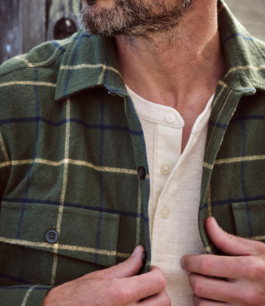 Men's Chamois Shirt, Traditional Fit, Plaid, Barley, small image number 13