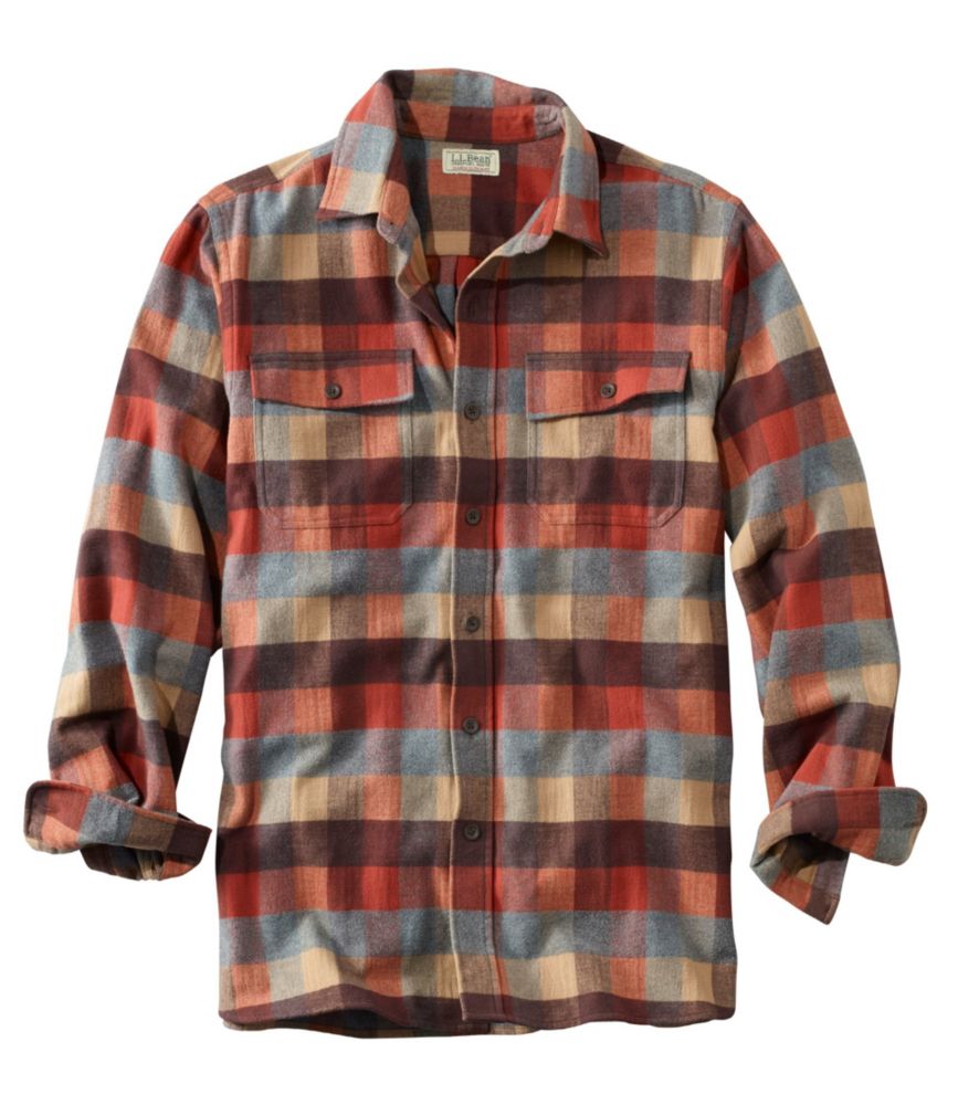 Men's Chamois Shirt, Traditional Fit, Plaid, Apple Cinnamon, small image number 1