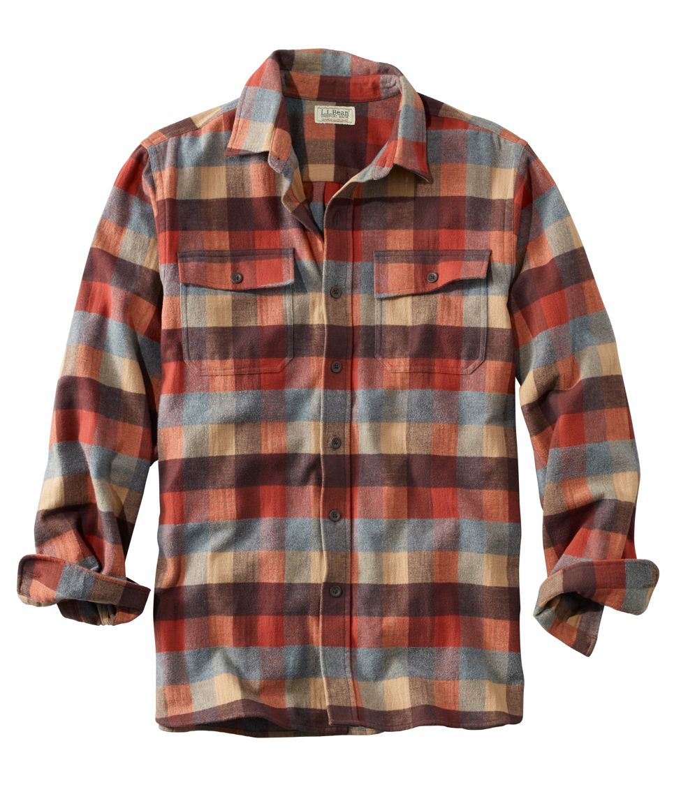 Men's Chamois Shirt, Traditional Fit, Plaid Apple Cinnamon Extra Large, Flannel | L.L.Bean