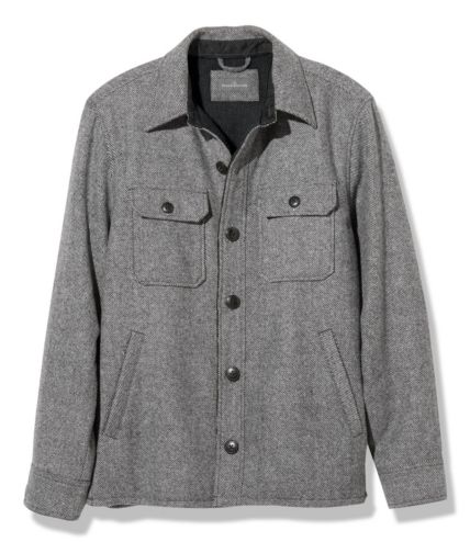 Signature Lined Wool-Blend Shirt Jacket, Slim Fit | Free Shipping at L ...