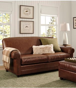 L.L.Bean Leather Lodge Sofa