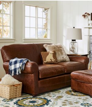 L.L.Bean Leather Lodge Sofa