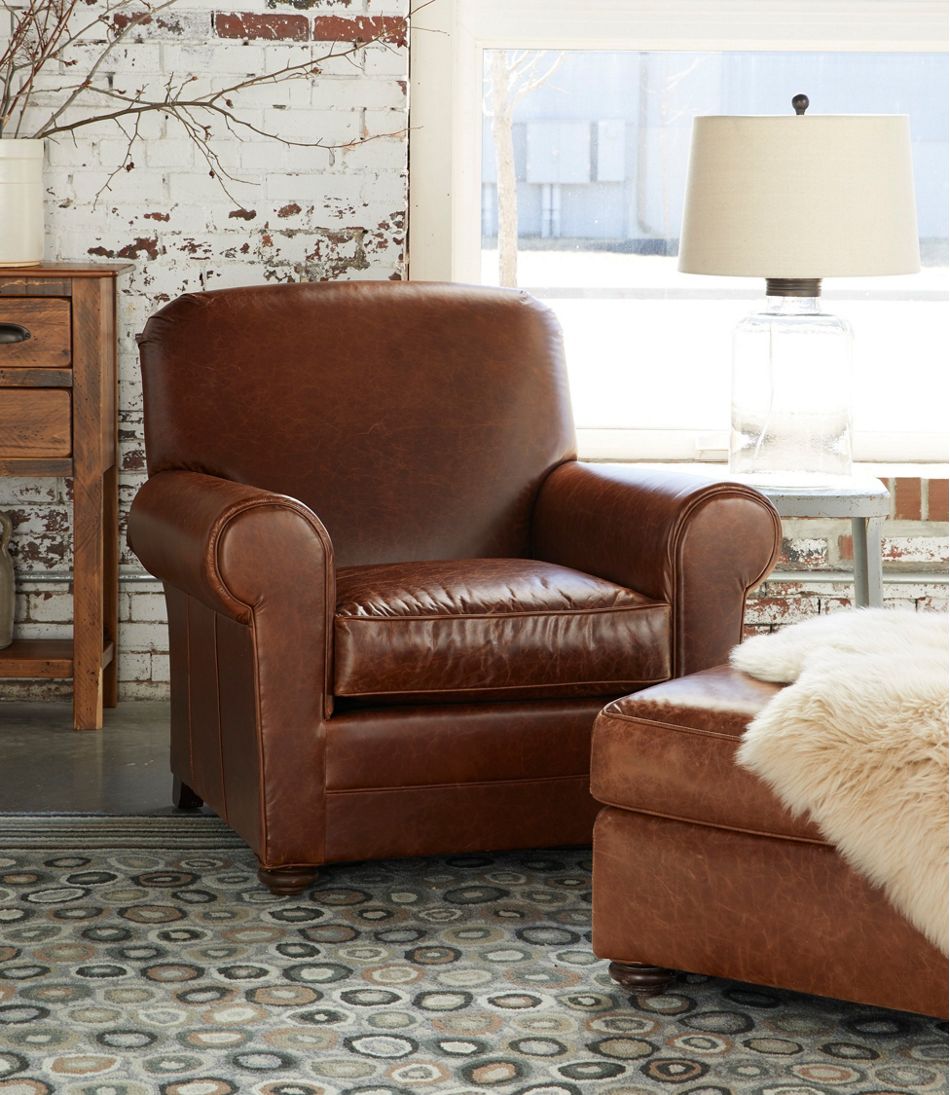 L.L.Bean Leather Lodge Chair