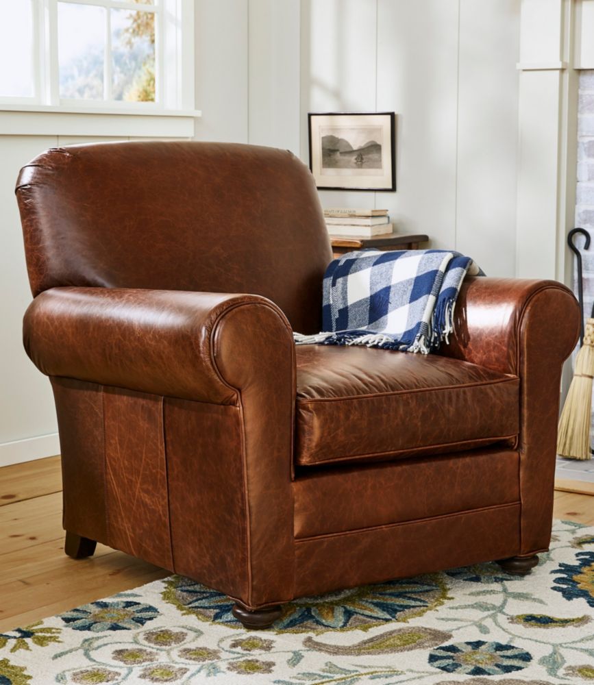 L.L.Bean Leather Lodge Chair