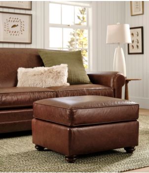 L.L.Bean Leather Lodge Ottoman