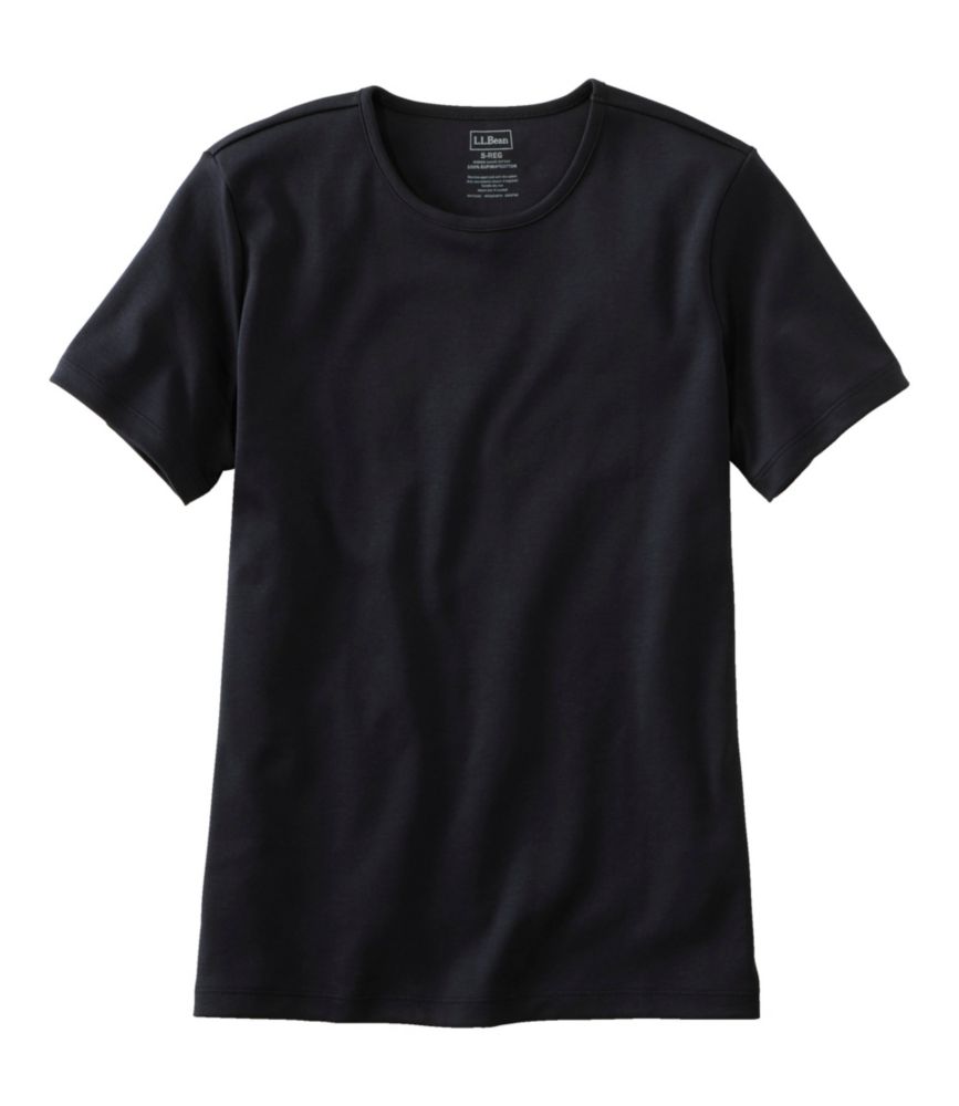 Women's Pima Cotton Tee, Short-Sleeve Crewneck