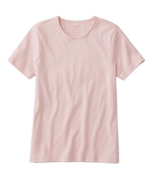 Women's Pima Cotton Tee, Short-Sleeve Crewneck