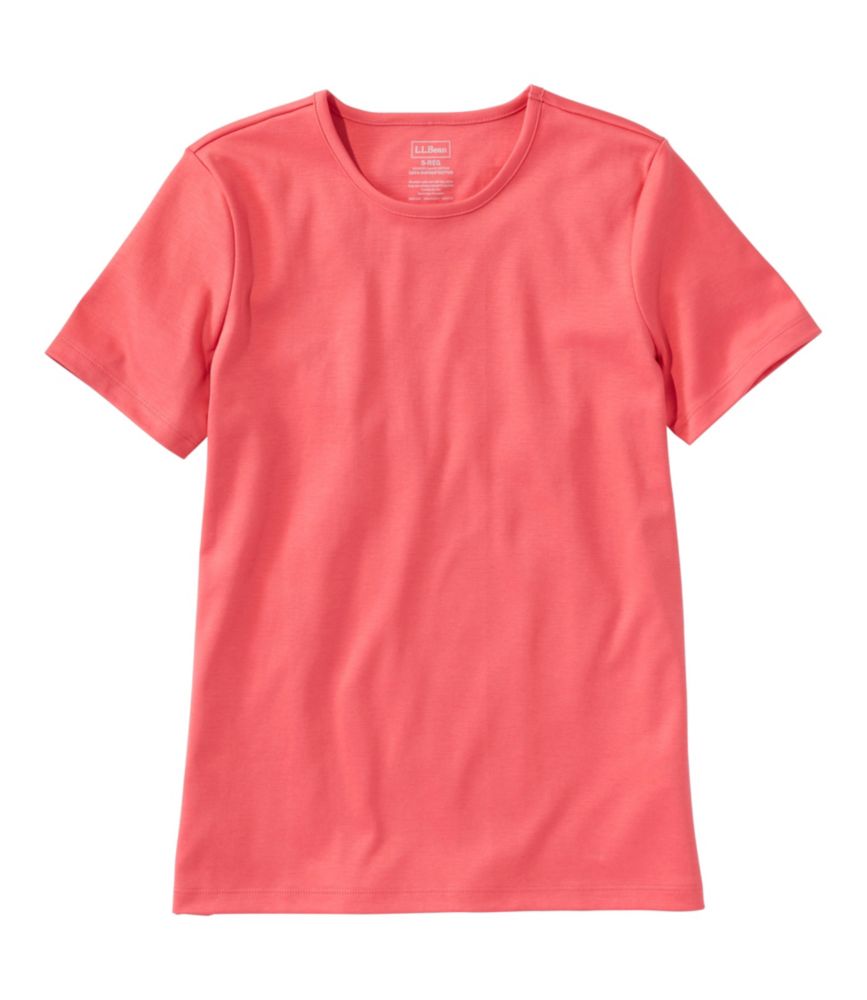 Women's Pima Cotton Tee, Short-Sleeve Crewneck