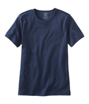 Women's Pima Cotton Tee, Short-Sleeve Crewneck