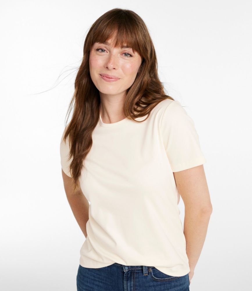 Women's Pima Cotton Tee, Short-Sleeve Crewneck