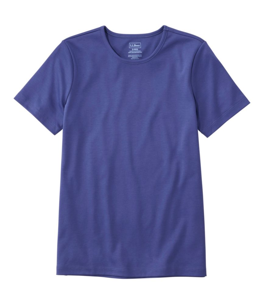 Women's Pima Cotton Tee, Short-Sleeve Crewneck