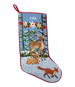 Christmas Needlepoint Stocking, Cotton