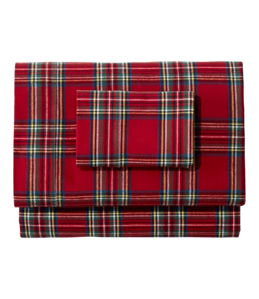 Heritage Chamois Flannel Sheet Collection, Plaid, Royal Stewart Tartan, small image number 1