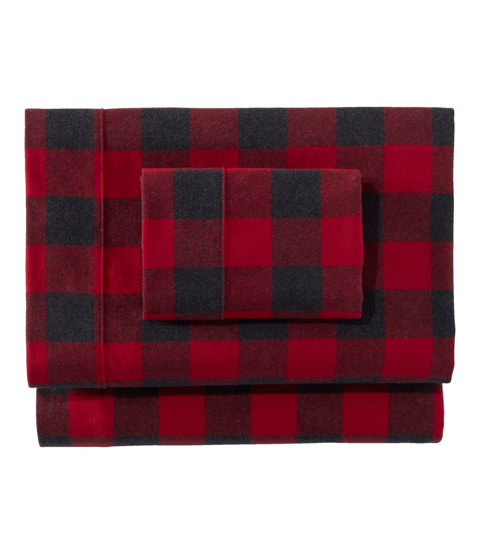 La Rochelle Traditional Flannel Sheet Set Grey/RED Plaid Calking,  California King : : Home