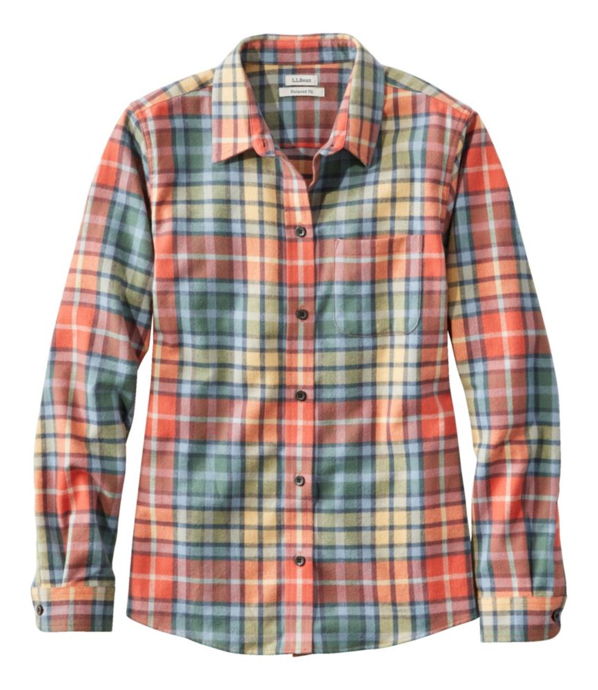 Women's Scotch Plaid Flannel Shirt, Relaxed
