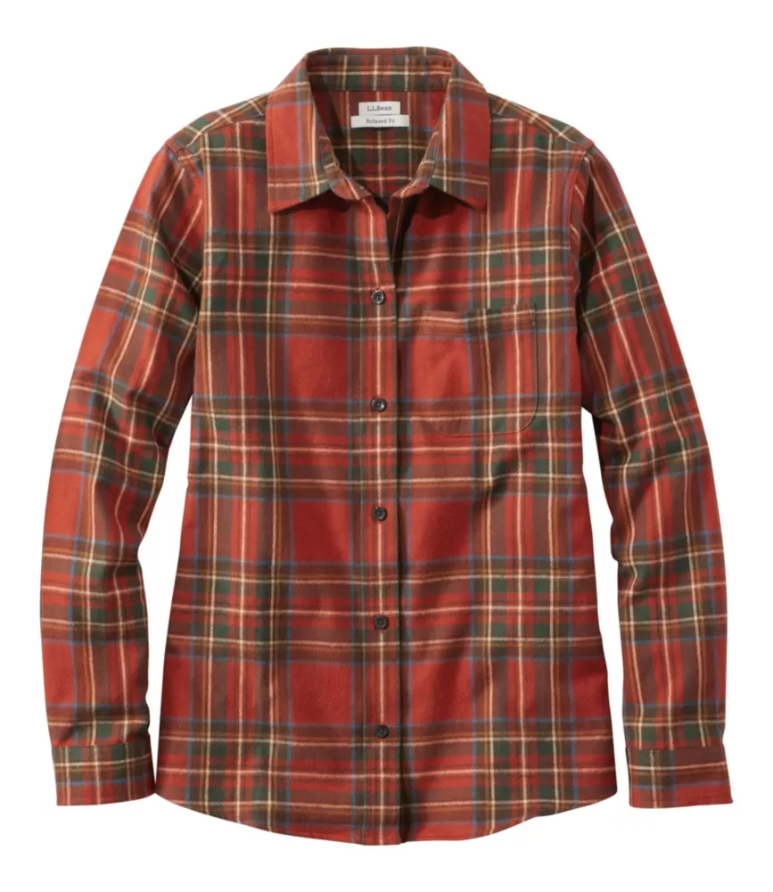 Women's Scotch Plaid Flannel Shirt, Relaxed, Antique Royal Stewart, small image number 1