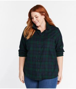 Women's Scotch Plaid Flannel Shirt, Relaxed