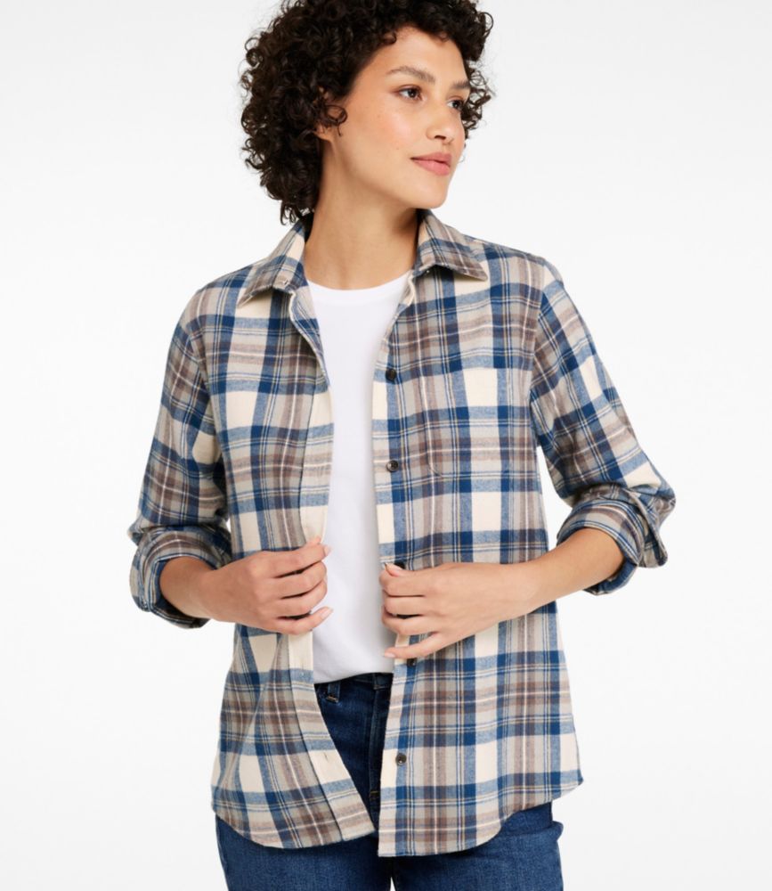 Women's Scotch Plaid Flannel Shirt, Relaxed