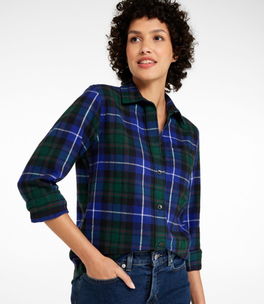 Women's Scotch Plaid Flannel Shirt, Relaxed
