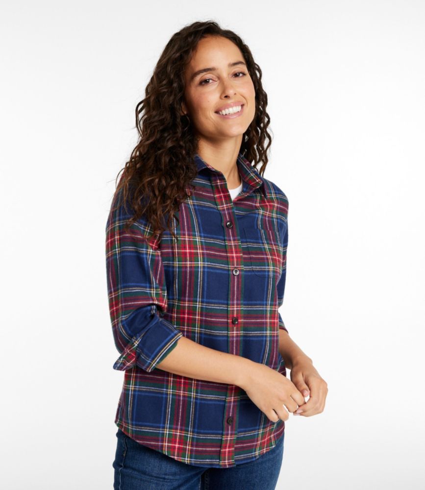 Women's Scotch Plaid Flannel Shirt, Relaxed