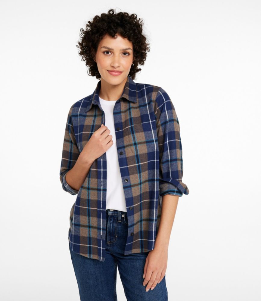 Women's Scotch Plaid Flannel Shirt, Relaxed Great shirt - except