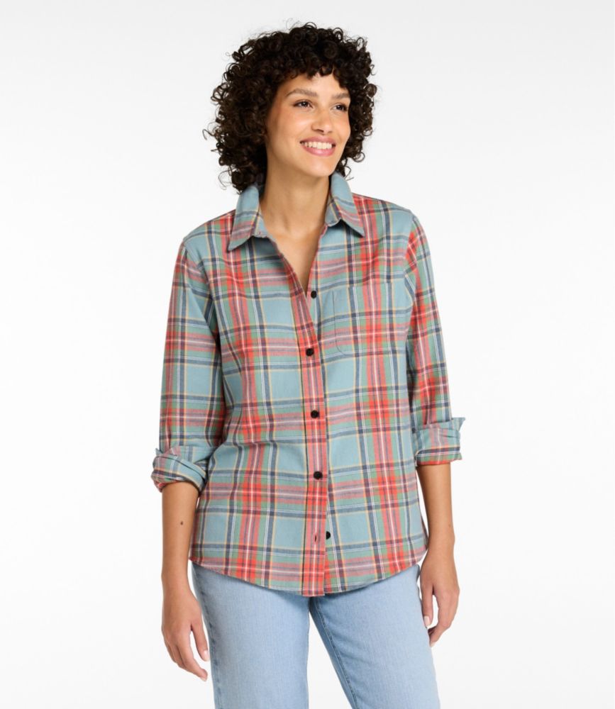 Women's Scotch Plaid Flannel Shirt, Relaxed