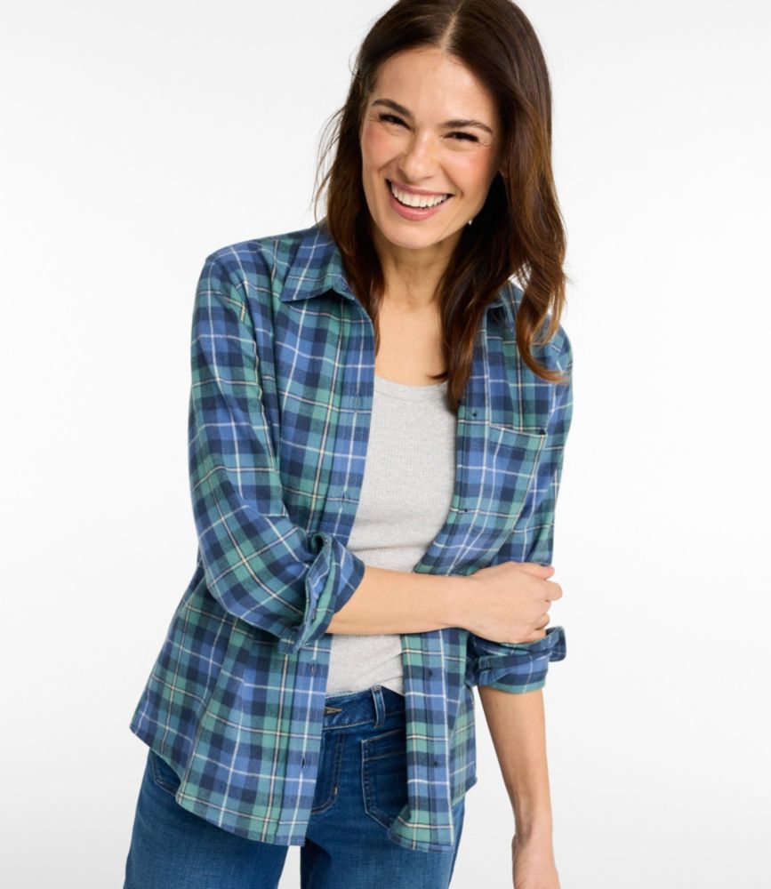 Women's Scotch Plaid Flannel Shirt, Relaxed