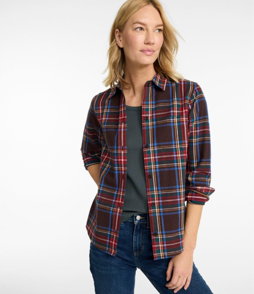 Women's Scotch Plaid Flannel Shirt, Relaxed
