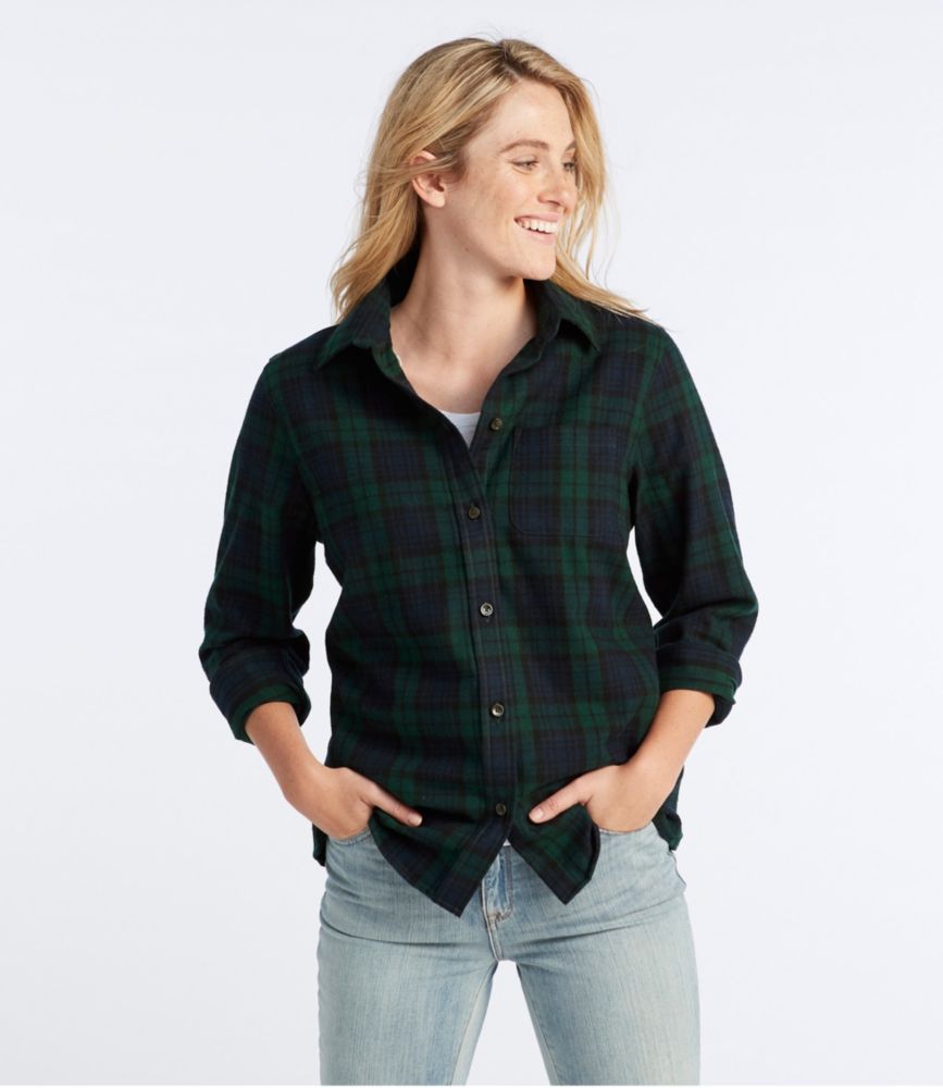 Women's Scotch Plaid Flannel Shirt, Relaxed