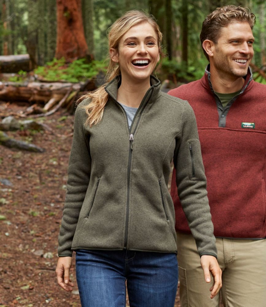 ll bean full zip fleece