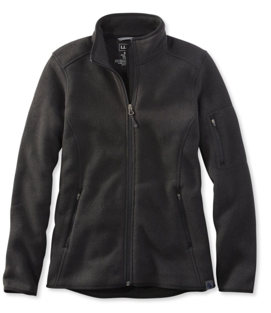 black zip up fleece jacket