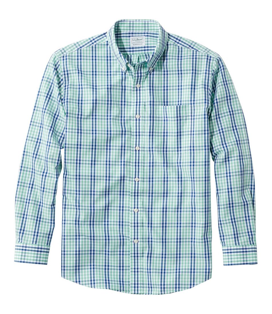 Men's Wrinkle-Free Vacationland Sport Shirt, Traditional Fit Gingham